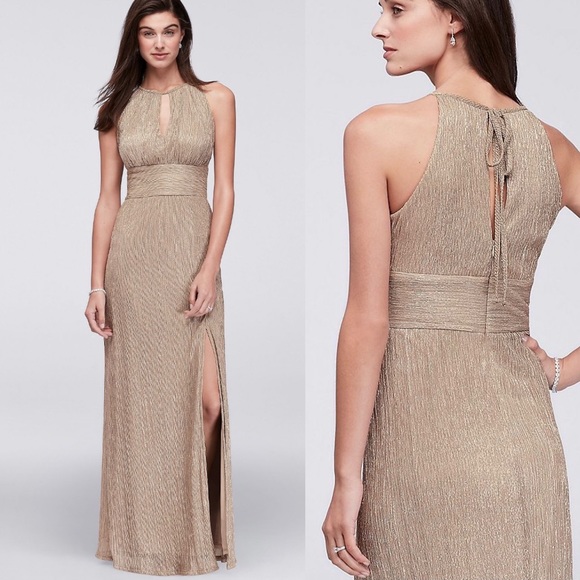 Knit Keyhole Halter Gown | Poshmark